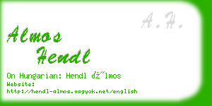 almos hendl business card